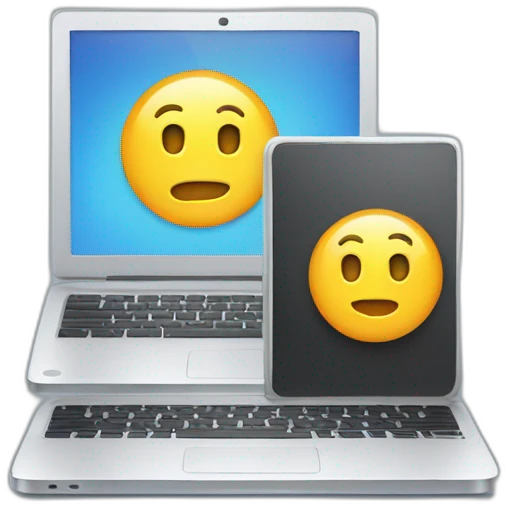 smartphone and laptop emoji