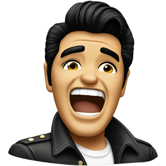 Elvis Presley laughing and crying  emoji