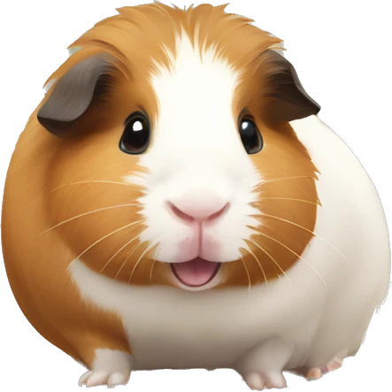 Guineapig with a strand of hay in his mouth emoji