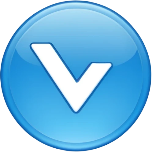 Blue verification checkmark emoji.
Blue circle, white check.
Flat, minimal, no effects.
Transparent background. emoji