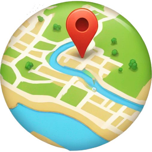 map with a pin emoji