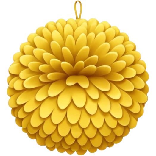 yellow pompon emoji