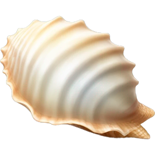 seashell with a soft pearlescent shine emoji