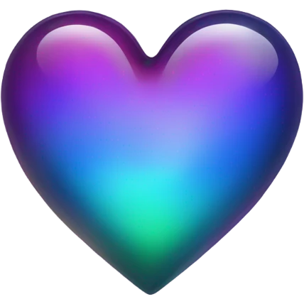 Dark rainbow glass heart emoji