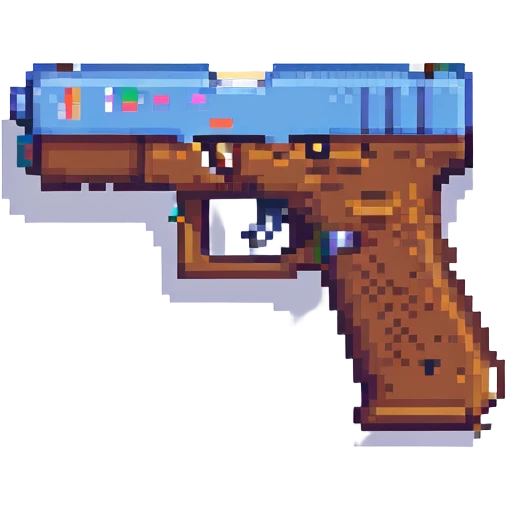 a Glock pistol, pixel art style emoji