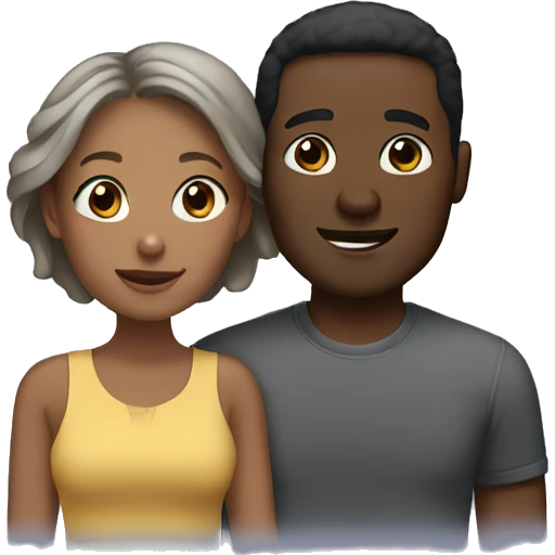 Interracial couple emoji