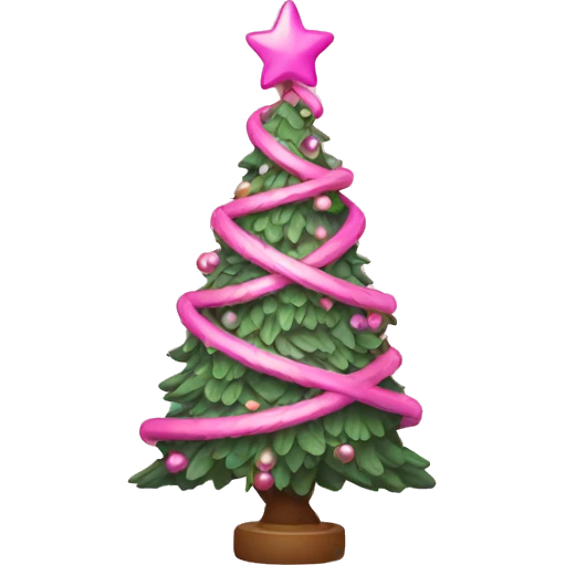 pink Christmas tree emoji