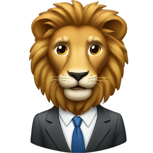 buissness man lion emoji
