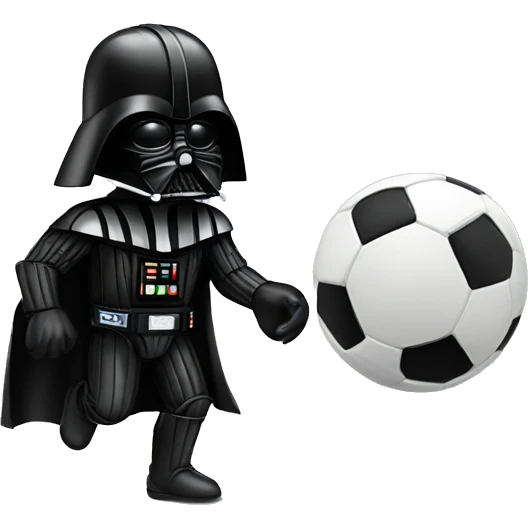 Darth Vader plays football emoji
