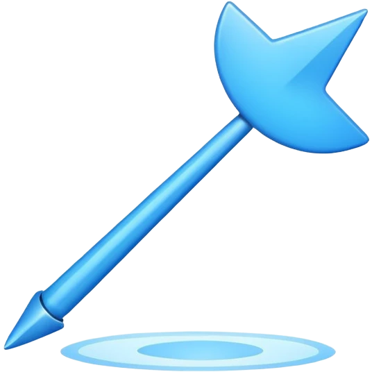 Blue cursor emoji