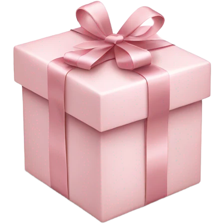 Light pink Christmas gifts under a white Christmas tree  emoji