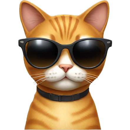 Cat with sunglasses emoji