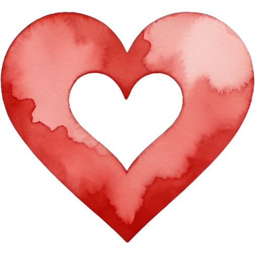 minimalist watercolor heart icon, monochromatic white washes, soft bleeding edges, on textured white paper, serene and emotional, perfect for app icon, transparent background, flat lay --style raw --stylize 150 emoji