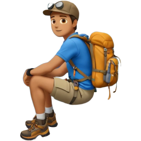 A man sitting on a mountain emoji