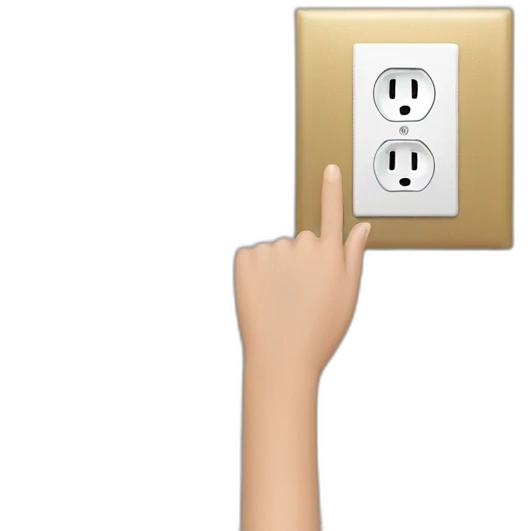 people touching electrical socket emoji