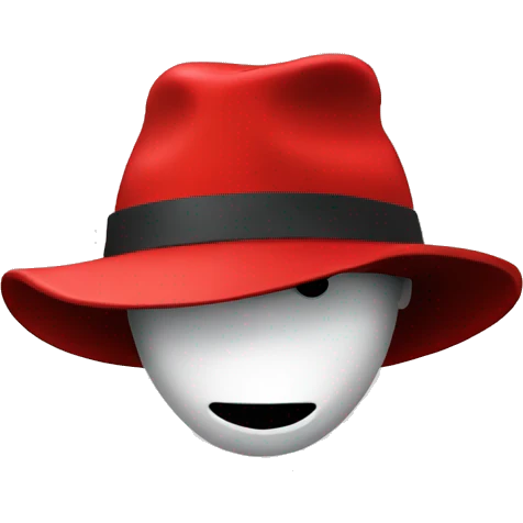 Linux hacker red hat emoji