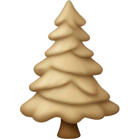 beige christmas tree emoji