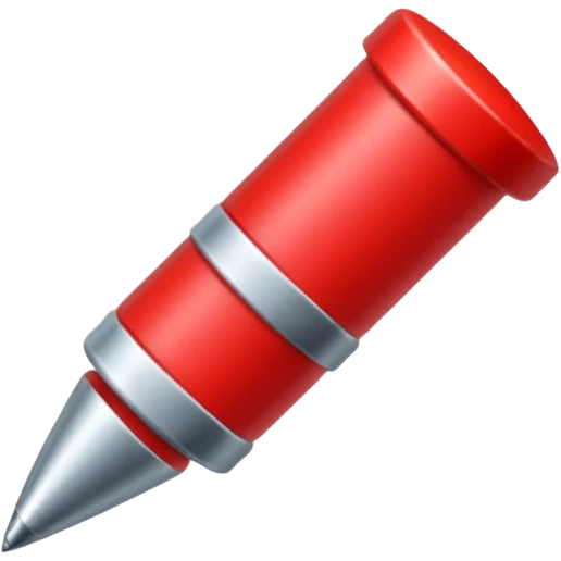 red pushpin with sharp metal tip emoji