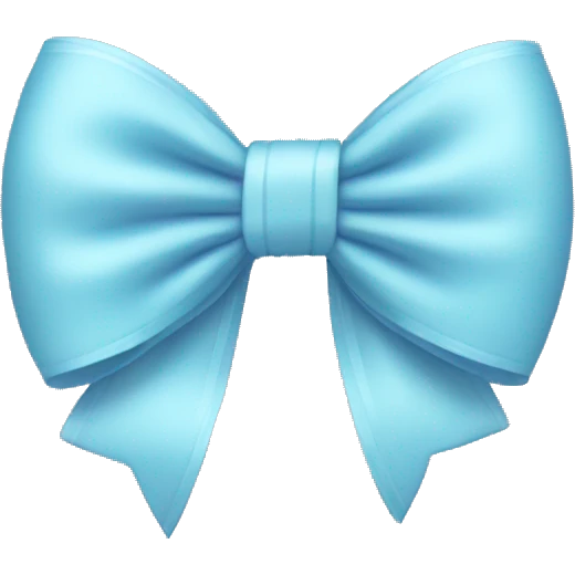 Pastel blue bow emoji