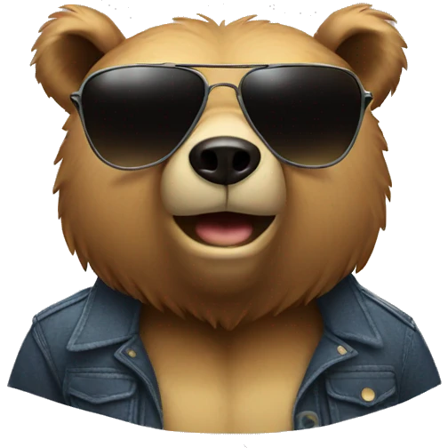Bear with sunglasses emoji
