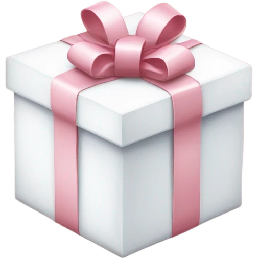 Light pink Christmas gifts under a white Christmas tree  emoji