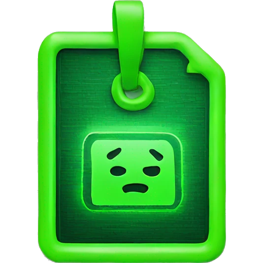 neon green price label emoji