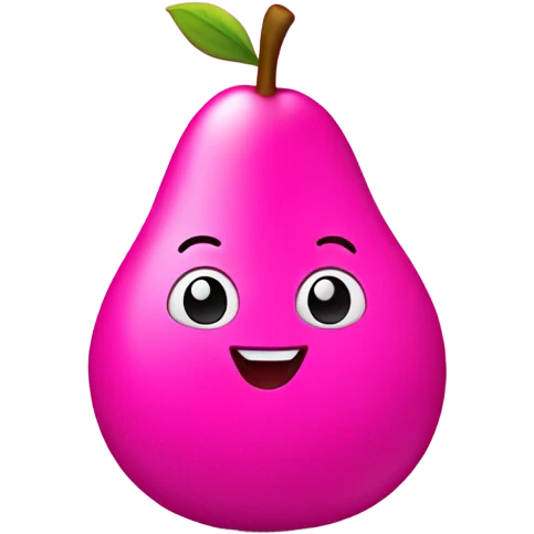 Hot pink pear  emoji