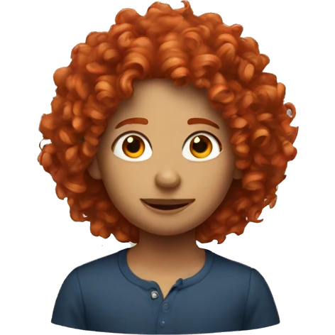 Curly red head emoji