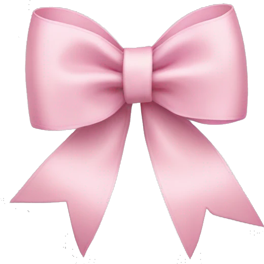 light pink ribbon bow emoji