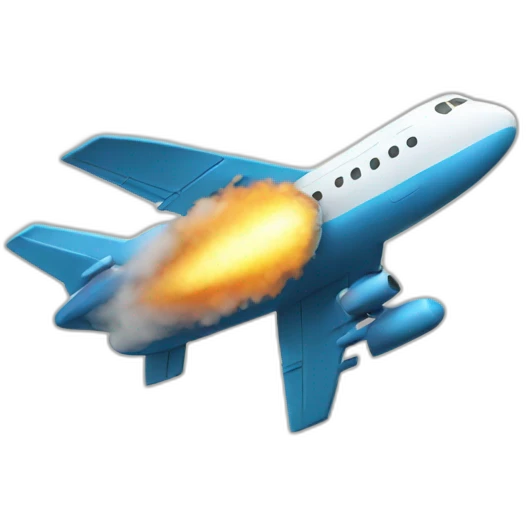 plane with rocket emoji