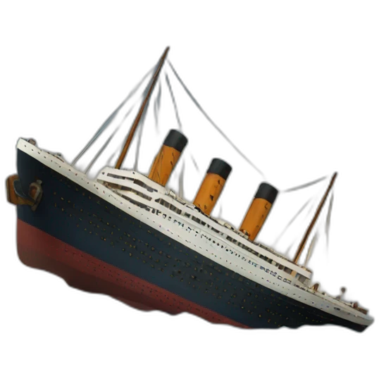 Titanic sinking emoji