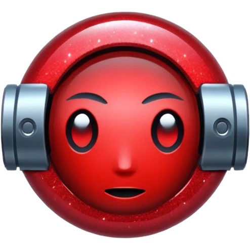 glitter red cyberpunk emoji