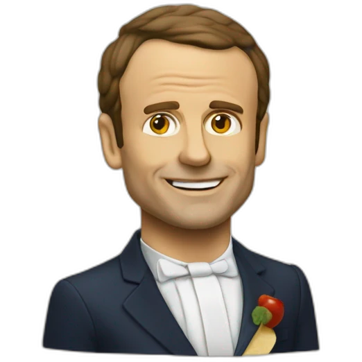 Macron mange du fromage  emoji
