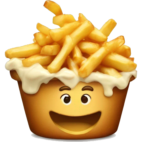 poutine qui mange une poutine  emoji
