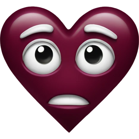 burgandy heart emoji