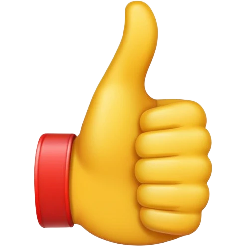 thumbs up emoji, positive and bold, apple style emoji