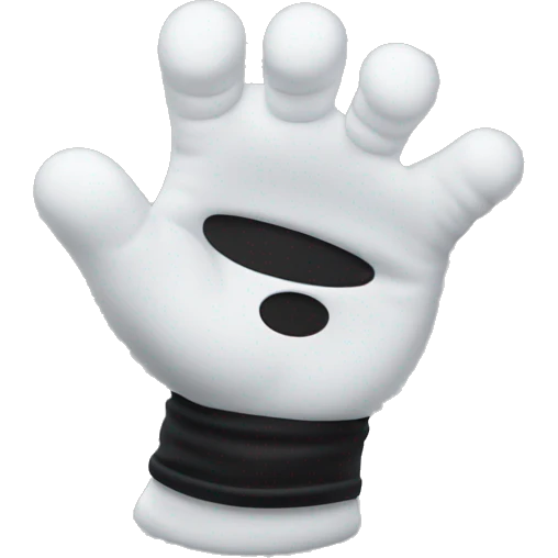 mickey hands white glove hang loose emoji