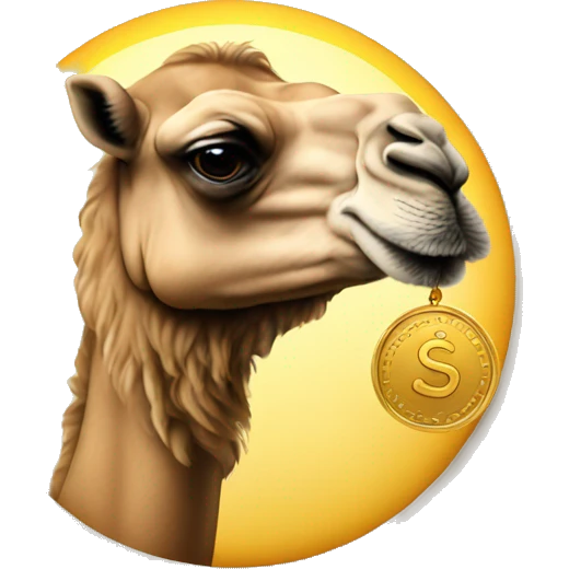 CAMEL WITH COIN  emoji