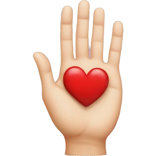 Hand heart  emoji