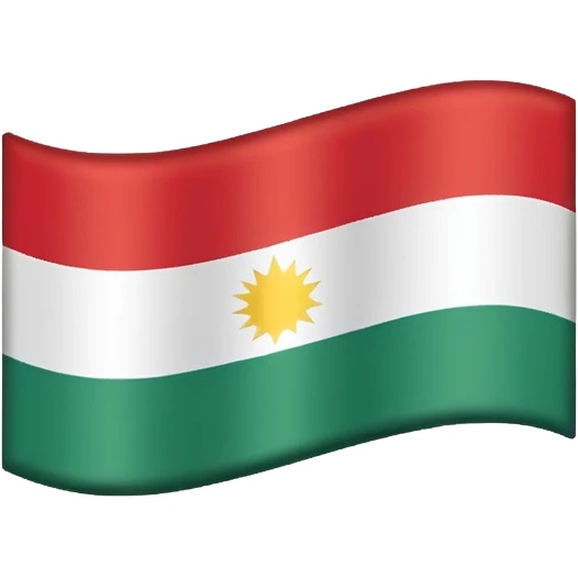 Wavy Kurdistan flag emoji emoji