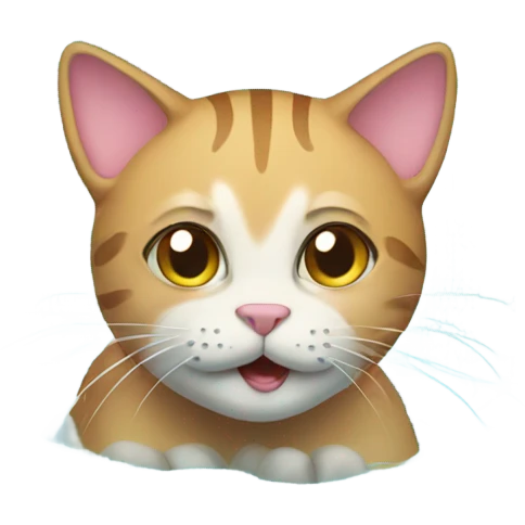 Cat swimming emoji