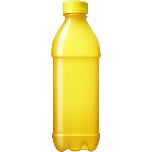 plastic bottle with clear yellow liquid emoji