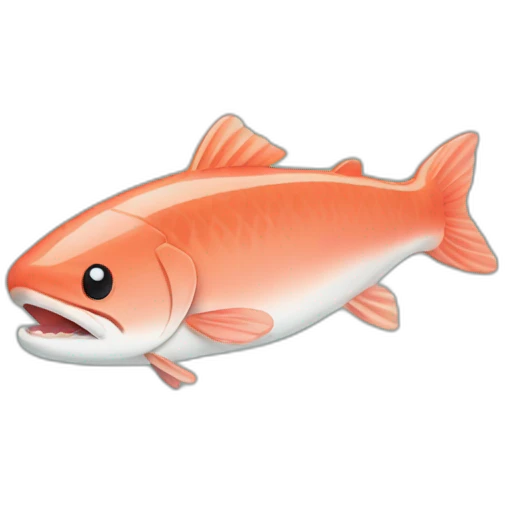 Kawaii salmon emoji