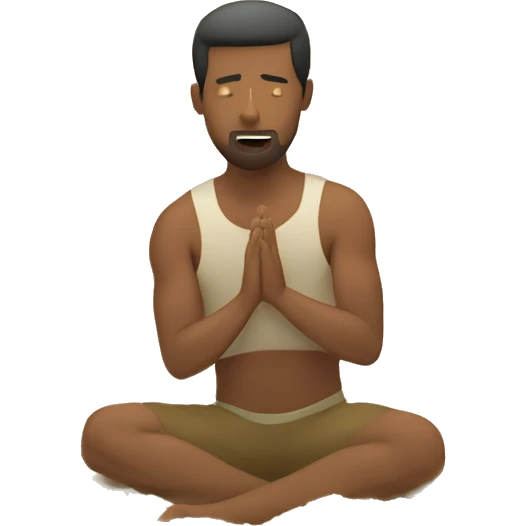 man on his knees with his hands in a mound of sand emoji