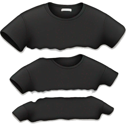 Plain black T-shirt with 8 on the back  emoji