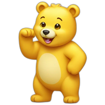 cheerful yellow bear emoji