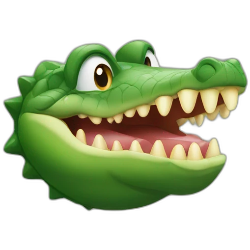 Crocodile lip bite  emoji