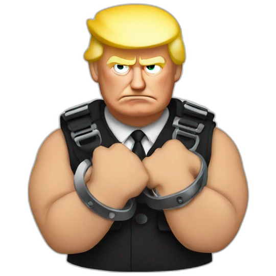Trump in handcuffs emoji