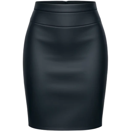 plain isolated black mini pencil skirt emoji