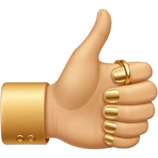 hand thumb up with gold ring emoji